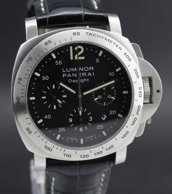 (image for) LNIB PANERAI LUMINOR DAYLIGHT CHRONO STEEL 44MM PAM 250 "K"